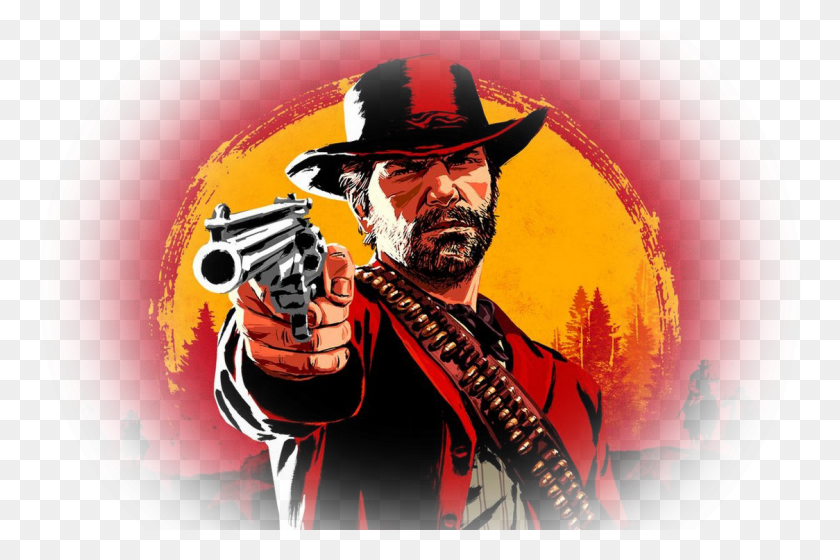 1124x721 Promotional Custom Main Red Dead Redemption 2 Cover, Person, Human, Hand HD PNG Download