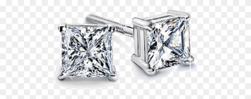 481x273 Prong Set Princess Diamond Stud Earrings Earrings, Machine, Chandelier, Lamp Descargar Hd Png