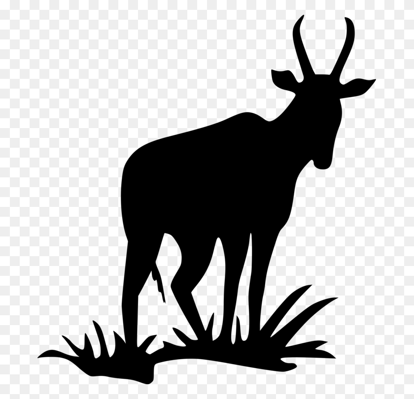 687x750 Pronghorn Antelope Deer Silhouette Bovid Antelope Silhouette, Gray, World Of Warcraft HD PNG Download