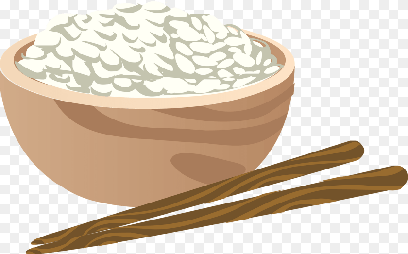 1920x1195 Proper Rice In A Bowl With Chopsticks Clipart, Cutlery, Spoon, Food, Produce PNG