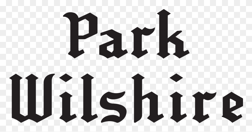 2451x1200 Descargar Png Logotipo De La Propiedad En Park Wilshire En Los Angeles Ca Caligrafía, Texto, Alfabeto, Letra Hd Png