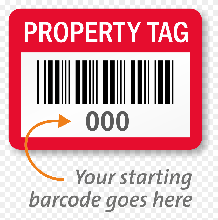 779x788 Property Tag Barcode Numbered Labels 0000 Barcode, Label, Text, Paper HD PNG Download