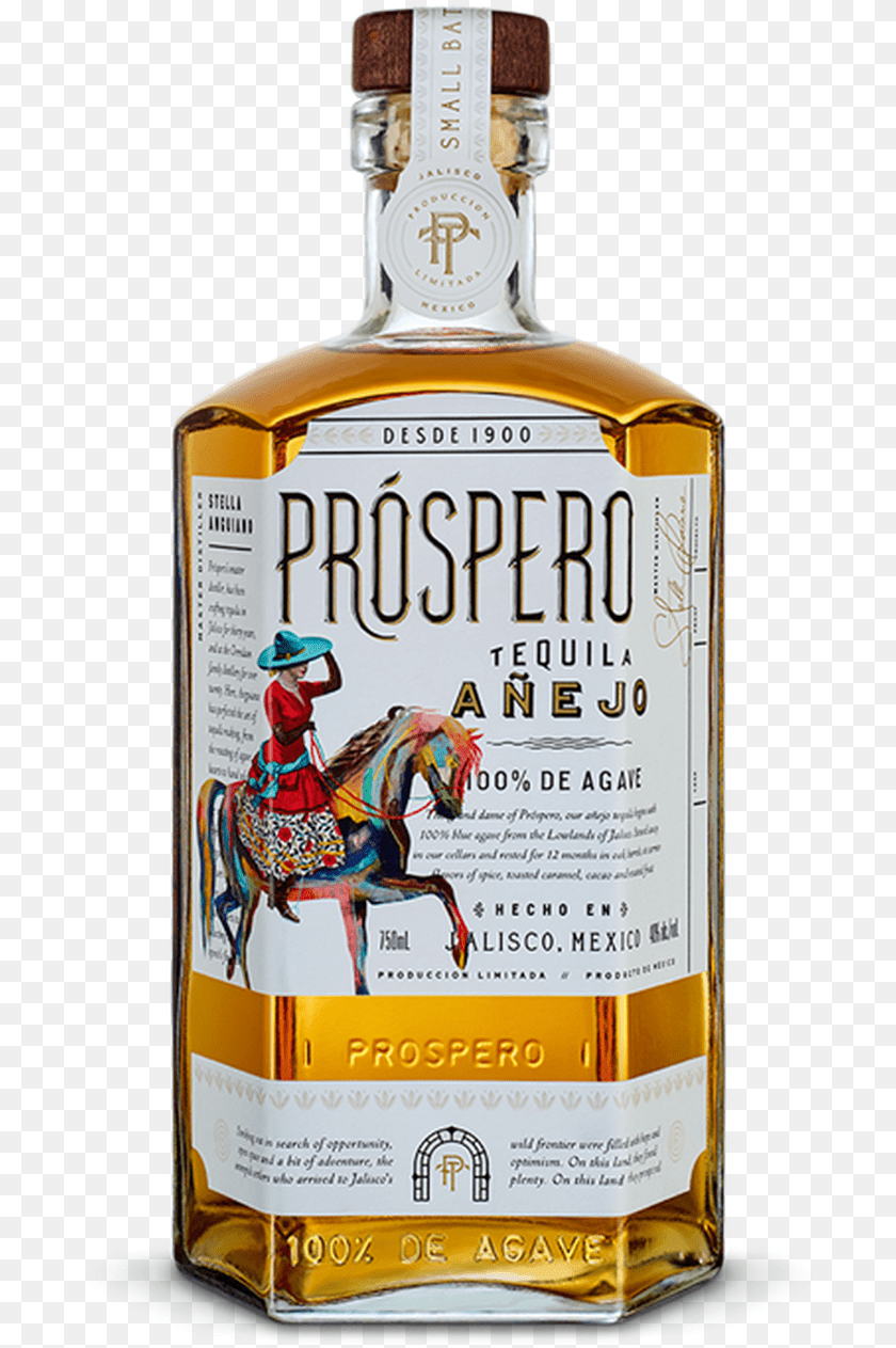Prospero Anejo Tequila Prospero Tequila, Adult, Person, Liquor, Woman Sticker PNG