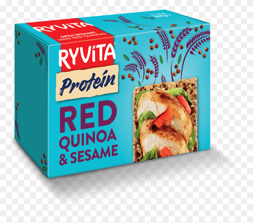 785x687 Protein Crunchy Rye Breads Ryvita, Box, Food, Text HD PNG Download