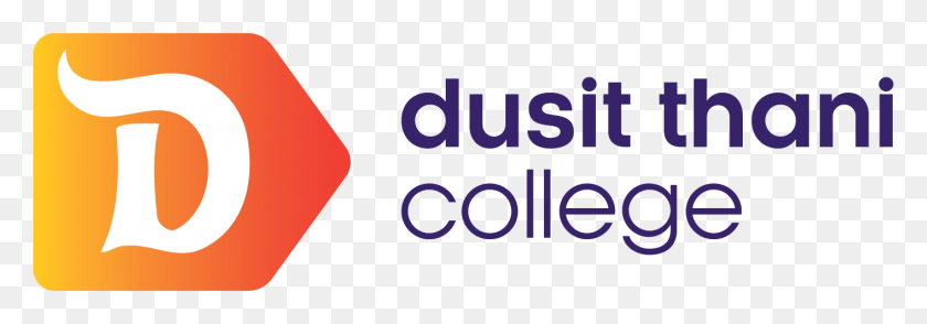 1412x424 Proudly Hosted By Dusit Thani College Logo, Symbol, Trademark, Text HD PNG Download