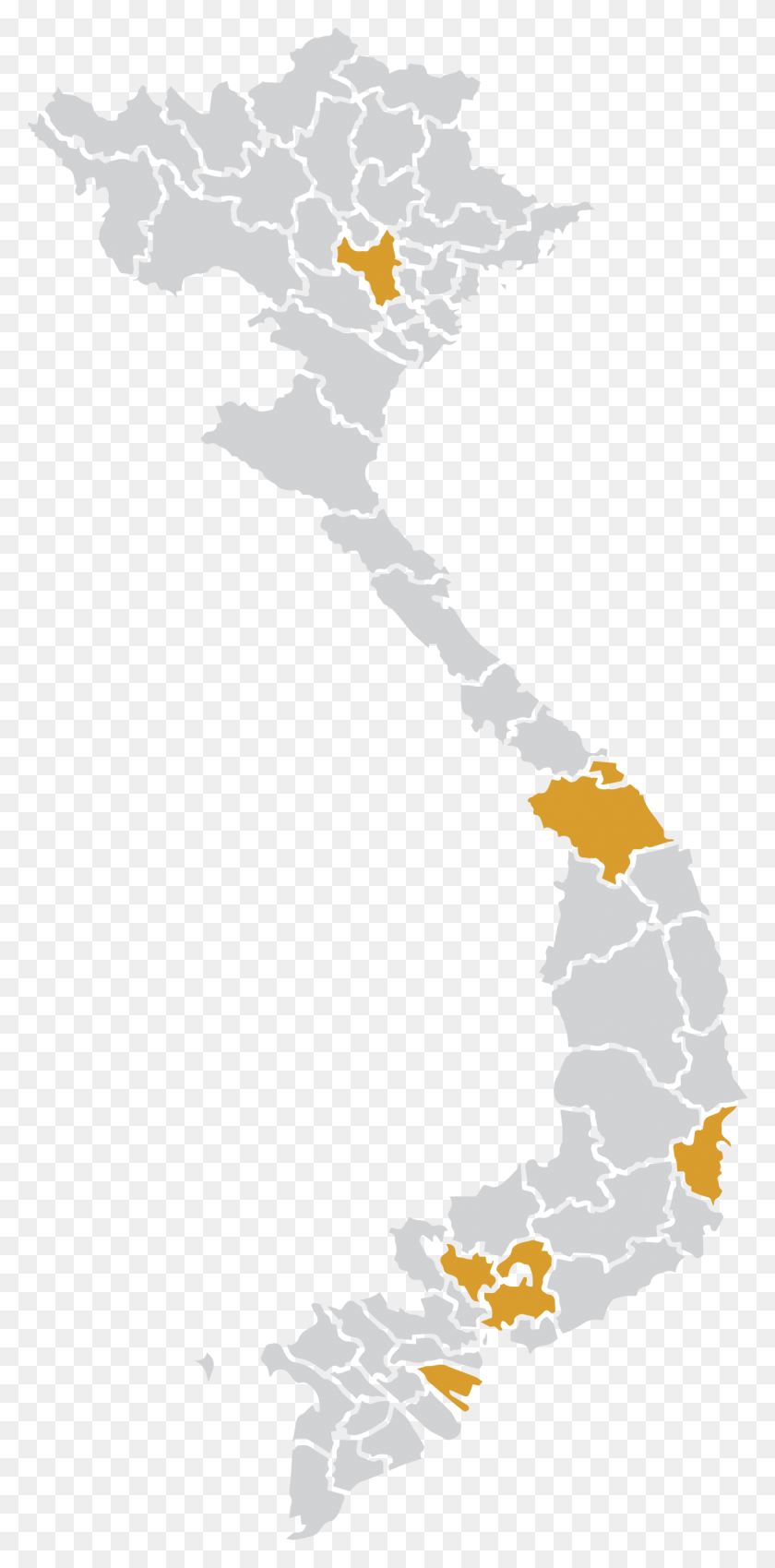 1234x2594 Las Provincias De Vietnam Png / Mapa Hd Png
