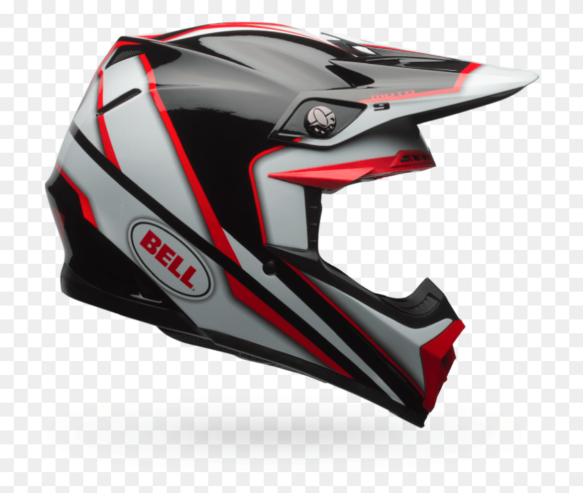 716x650 Ps Moto 9 Spark Redblk Xs Bell Moto9 Spark Red Blue, Clothing, Apparel, Crash Helmet HD PNG Download