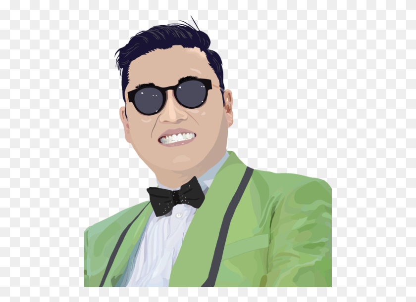 501x551 Psy Gangnam Style Jellisart Gangnam Style Face Transparent, Sunglasses, Accessories, Accessory HD PNG Download