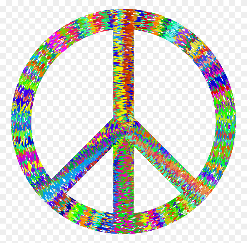 766x766 Psychedelic Clipart Cute Groovy Peace Sign, Lighting, Pattern, Ornament HD PNG Download