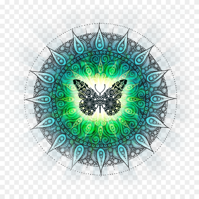 800x800 Логотип Психоделического Опыта Мандалы В Цвет, Орнамент, Узор, Фрактал Png Скачать