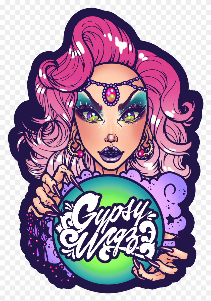 1501x2199 Psychic Drawing Gypsy Woman Transparent Gypsy Logo, Graphics, Person HD PNG Download