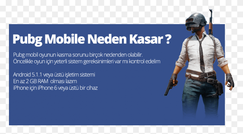 815x423 Pubg Mobile Neden Kasar Cozum Airsoft Gun, Person, Human, Helmet HD PNG Download