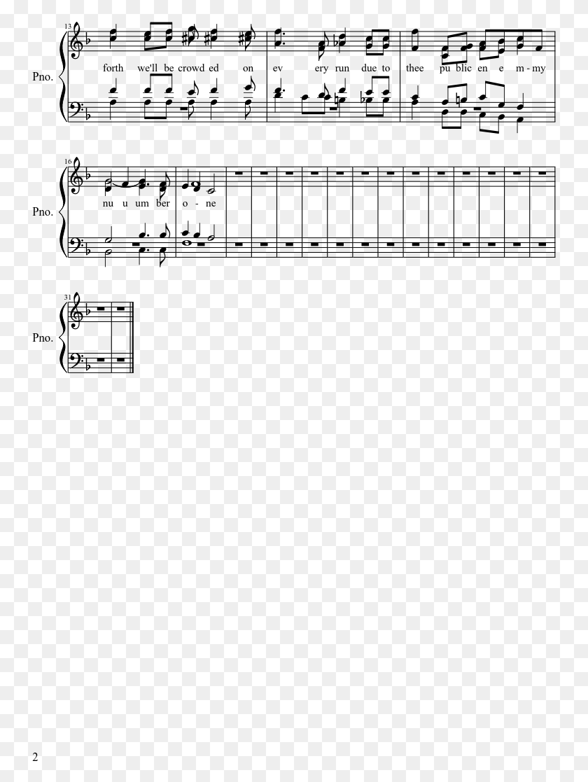 749x1057 Public Enemy Alto And Soprano And Tenor And Basstogether Sheet Music, Gray, World Of Warcraft HD PNG Download