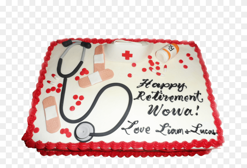 695x513 Published November 22, 2015 At 700525 In Retirement Birthday Cake, Cake, Postre, Food Hd Png Download