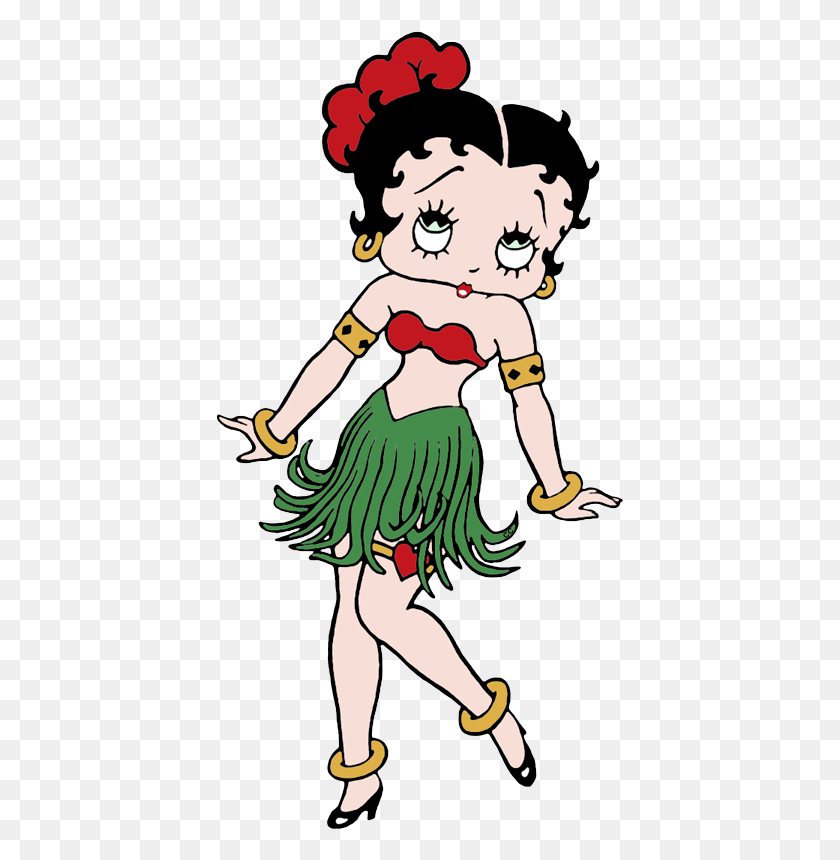 409x800 Pudgy Betty Boop Wearing Hawaiian Grass Skirt, Hula, Toy, Person HD PNG Download