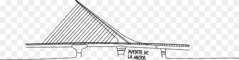 6344x1590 Puente De La Mujer Puente De La Mujer, Gray Sticker PNG