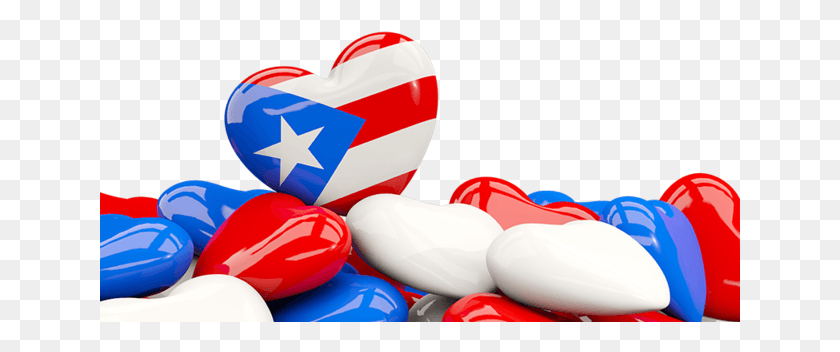 641x292 Пуэрто-Рико Клипарт Сердце Граница Флага Тринидада И Тобаго, Сладости, Еда, Кондитерские Изделия Hd Png Скачать