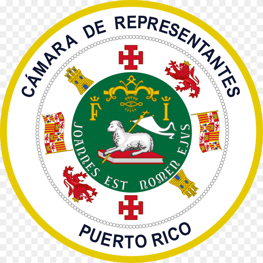 1200x1200 Puerto Rico House Of Representatives, Logo, Symbol, Disk, First Aid Sticker PNG