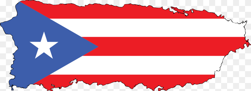 Puerto Rico Map Flag PNG