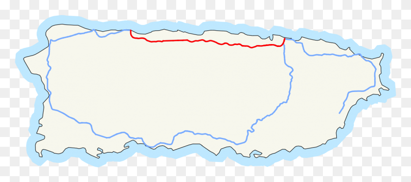 1193x478 Puerto Rico Map Road System Of Puerto Rico, Diaper, Clam, Seashell HD PNG Download