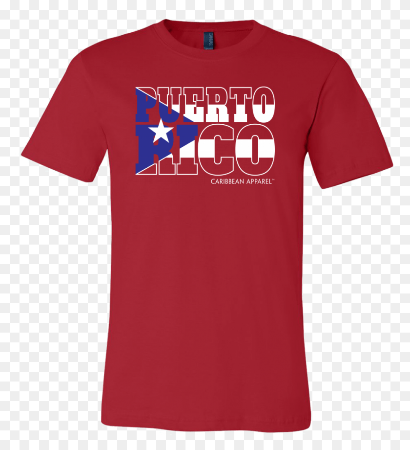 929x1025 Puerto Rico Red Tl Shirt, Clothing, Apparel, T-shirt HD PNG Download