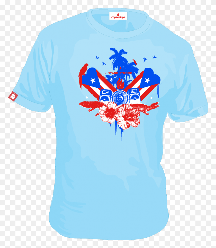 852x991 Puerto Rico Tee Active Shirt, Ropa, Vestimenta, Camiseta Hd Png