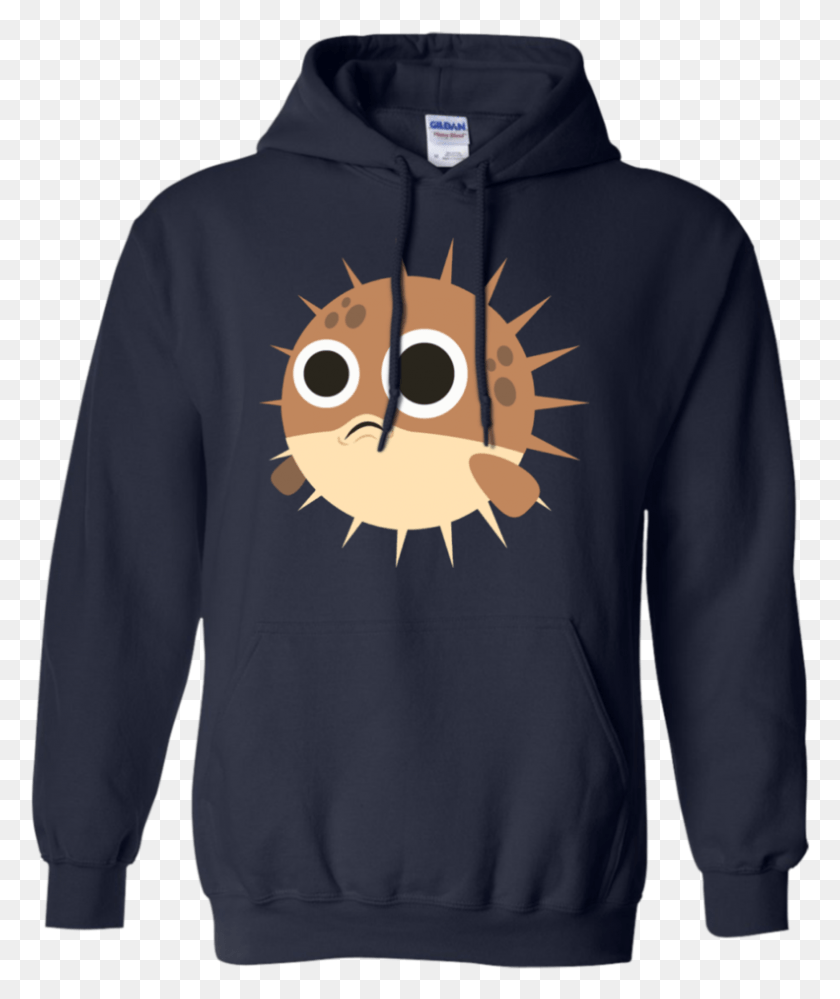 791x953 Puff Fish Emoji Hoodie, Clothing, Apparel, Sweatshirt Descargar Hd Png