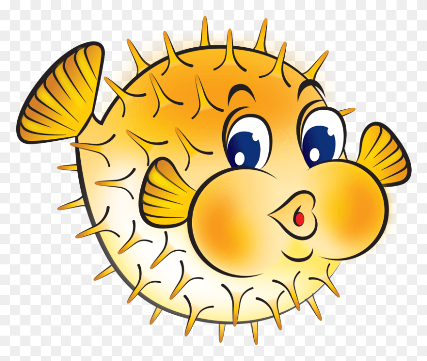 805x671 Puffer Fish Clipart 830689 Puffer Fish Clipart, Animal, Sea Life HD PNG Download