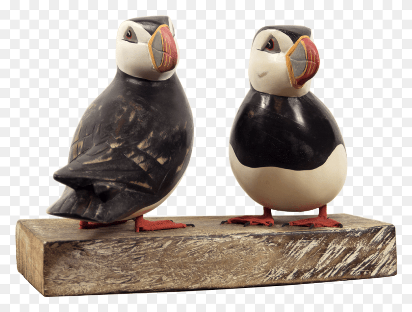 985x729 Puffin Pair Archipelago Bird Sculpture Atlantic Puffin, Animal, Beak, Figurine HD PNG Download