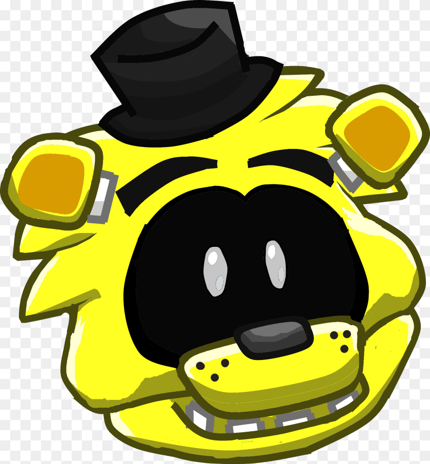 1770x1910 Puffle Golden Freddy Five Nights At Freddy S Fnaf Club Penguin Puffles, Clothing, Hat, Ammunition, Grenade Sticker PNG