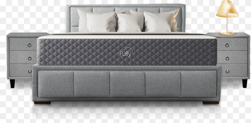 Puffy Nightstands, Furniture, Couch, Bed, Lamp PNG