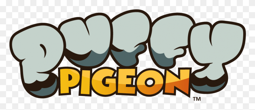 965x374 Puffy Pigeon Logo, Text, Face, Teeth Descargar Hd Png