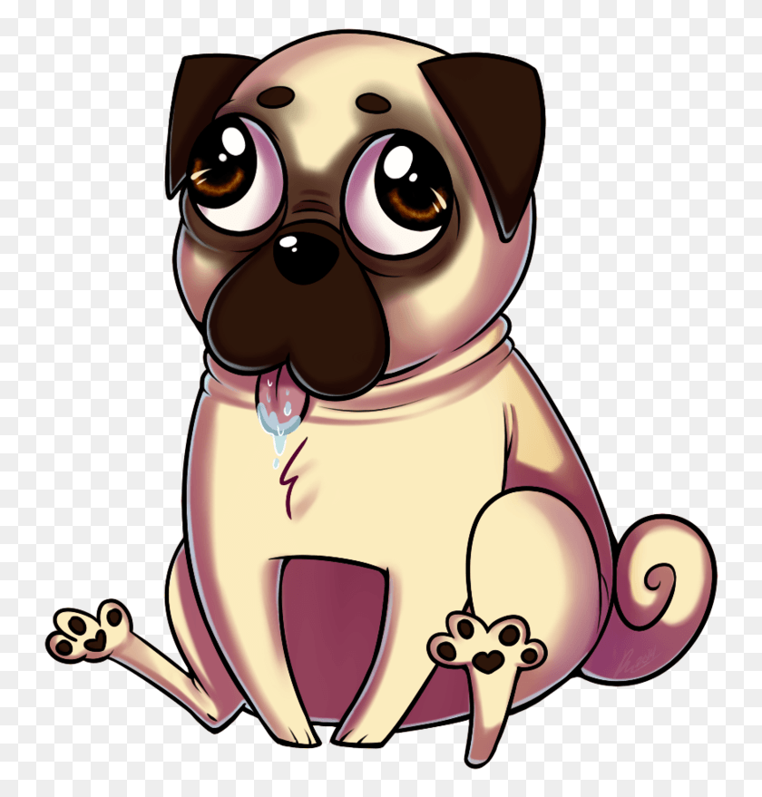 744x819 Pug By Rad Pax Pug, Toy, Mammal, Animal HD PNG Download