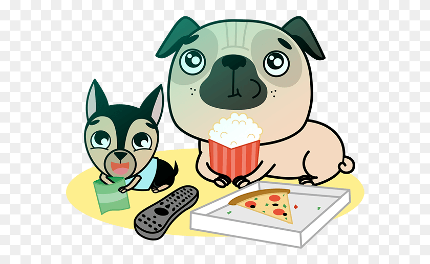 584x457 Pug Clipart Loyal Dog Cartoon, Cream, Dessert, Food HD PNG Download