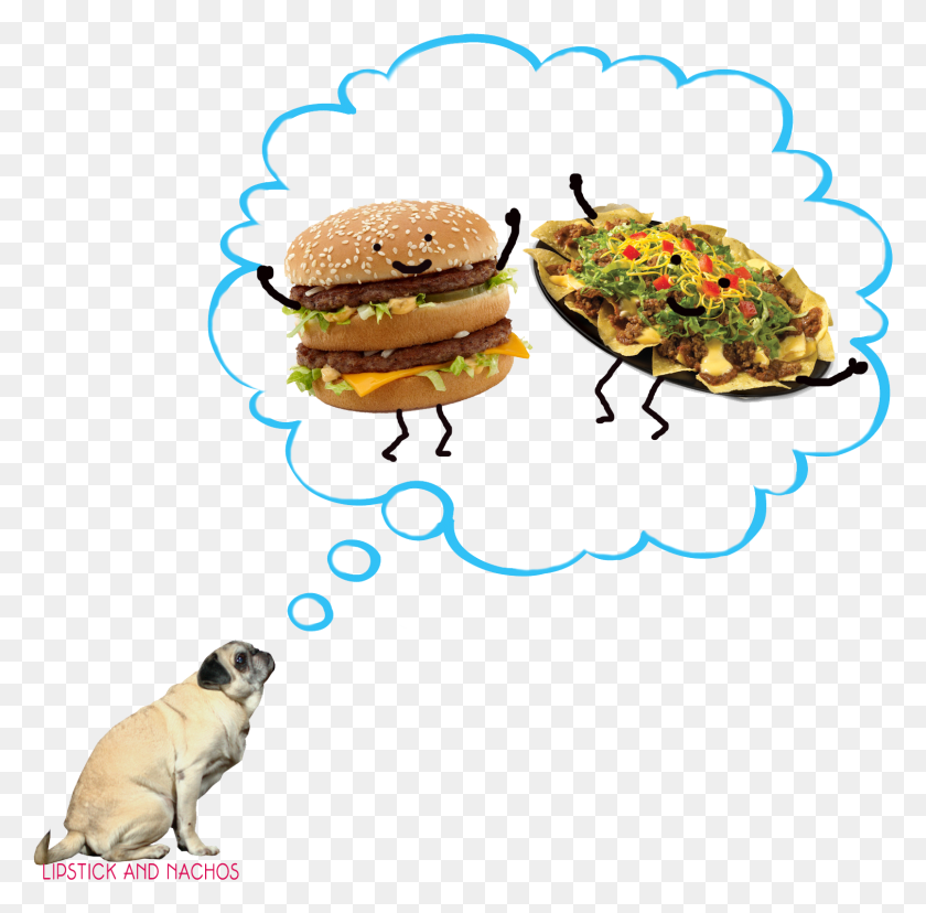 1610x1586 Pug Dreaming Of Big Mac Nachos Patty, Hamburguesa, Comida, Perro Hd Png