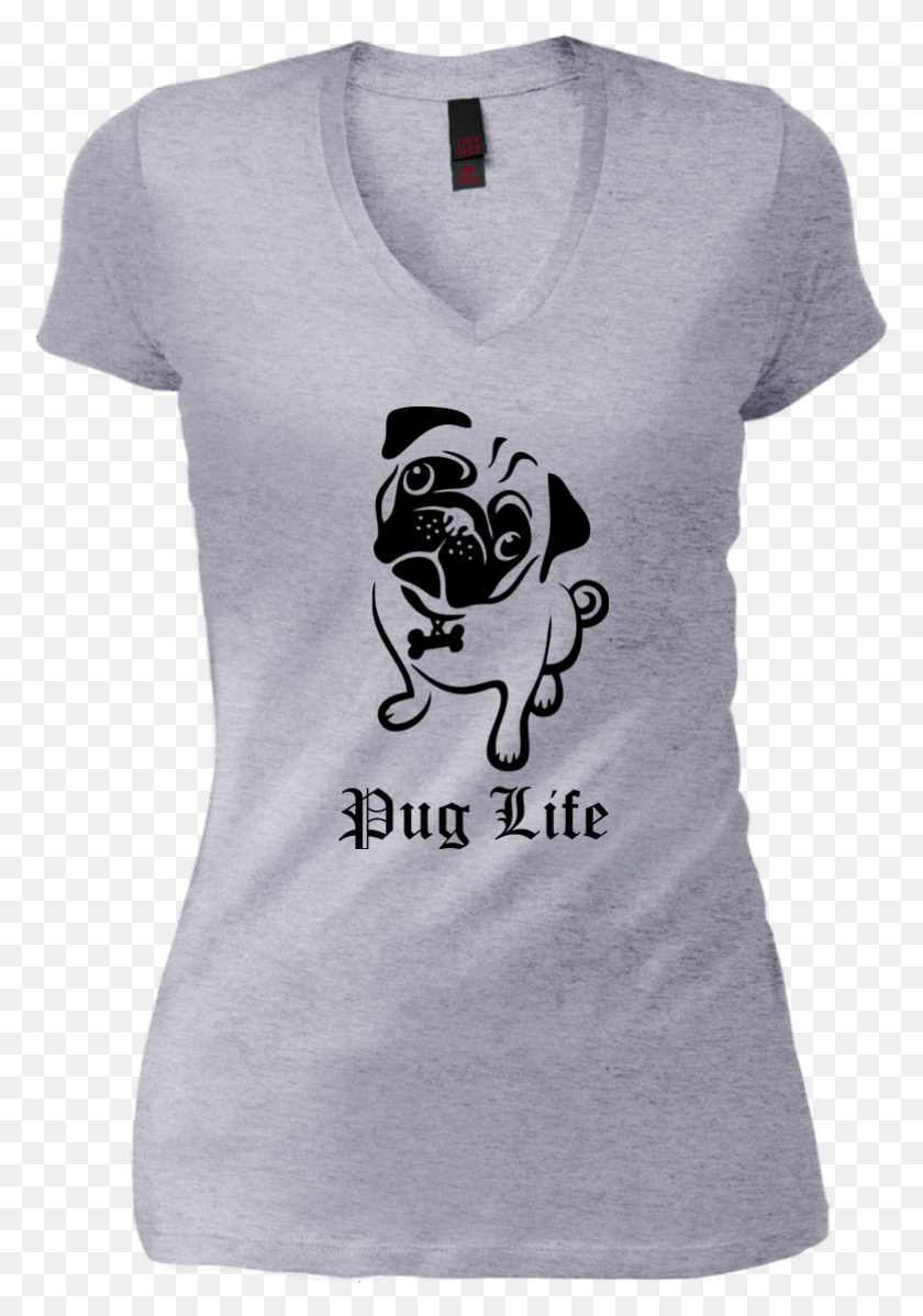 777x1138 Pug Life Coffee Pot Head Shirt, Clothing, Apparel, T-shirt HD PNG Download