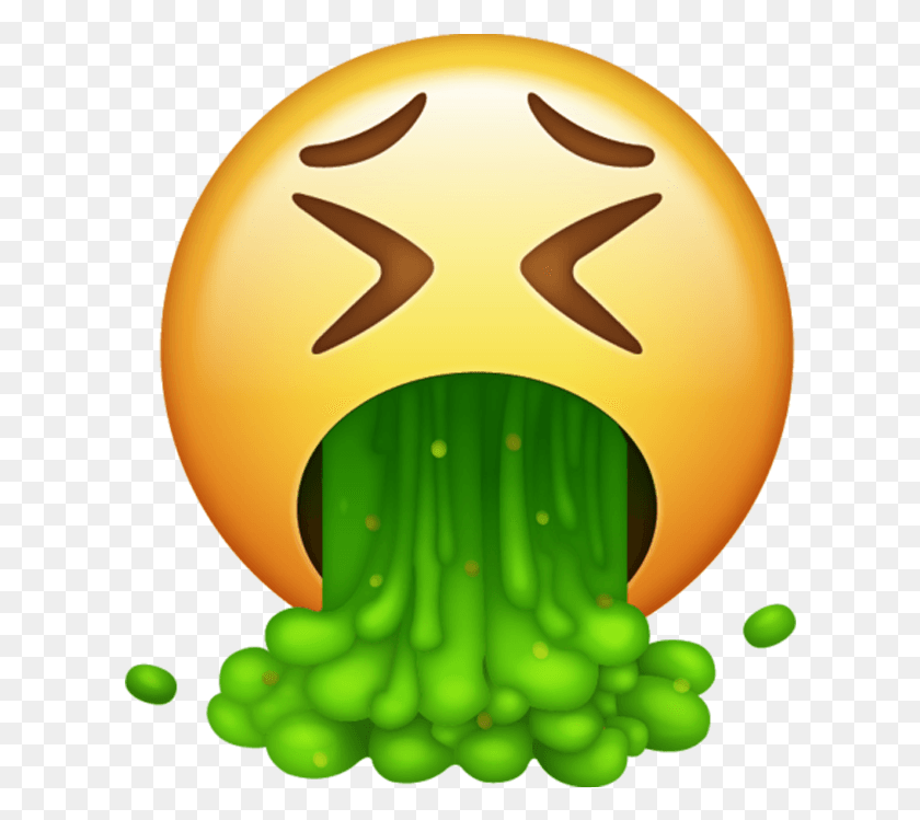 614x689 Puke Emoji Vomit Emoji, Plant, Food, Fruit HD PNG Download