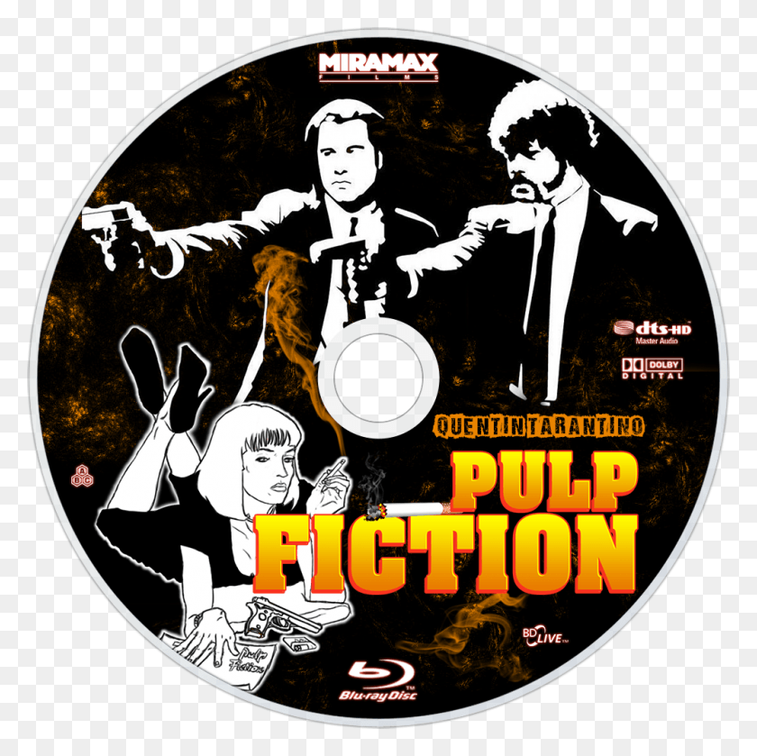 1000x1000 Pulp Fiction Bluray Disc Image Cinema Cover Photos For Facebook, Disk, Dvd, Poster HD PNG Download