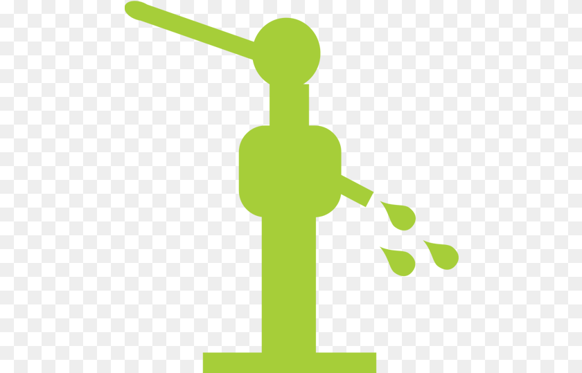 Pump Water Icon With No Vertical, Person, Green PNG