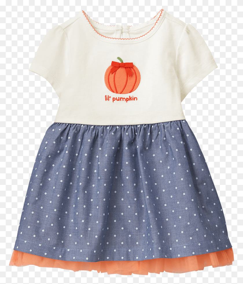 1351x1600 Pumpkin Dress Polka Dot, Skirt, Clothing, Apparel HD PNG Download