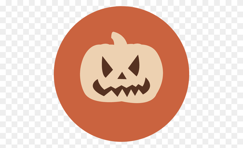 512x512 Pumpkin Face Circle Icon, Festival, Logo Clipart PNG