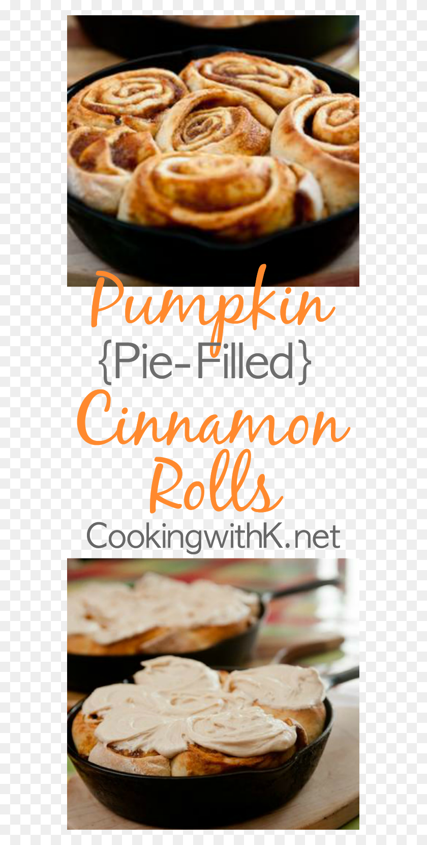 575x1600 Pumpkin Filled Cinnamon Rolls Printable Recipe Baked Sweet Potato, Text, Ice Cream, Cream HD PNG Download