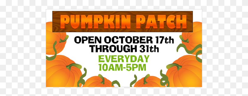 531x266 Pumpkin Patch Vinyl Banner With Season And Times Pumpkin, Plant, Label, Text HD PNG Download