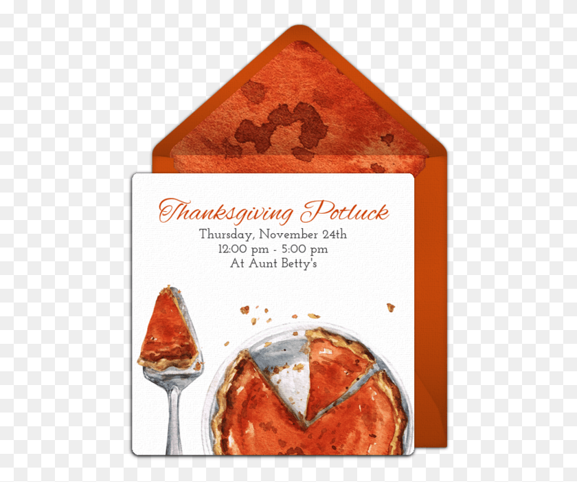 473x641 Pumpkin Pie Potluck Online Invitation Watercolor Pie Clipart, Food, Menu, Text HD PNG Download