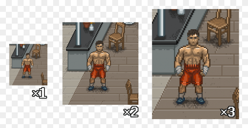 1181x565 Punch Club Is Made In Pixel Art Punch Club Pixel Art, Person, Human, Duel HD PNG Download
