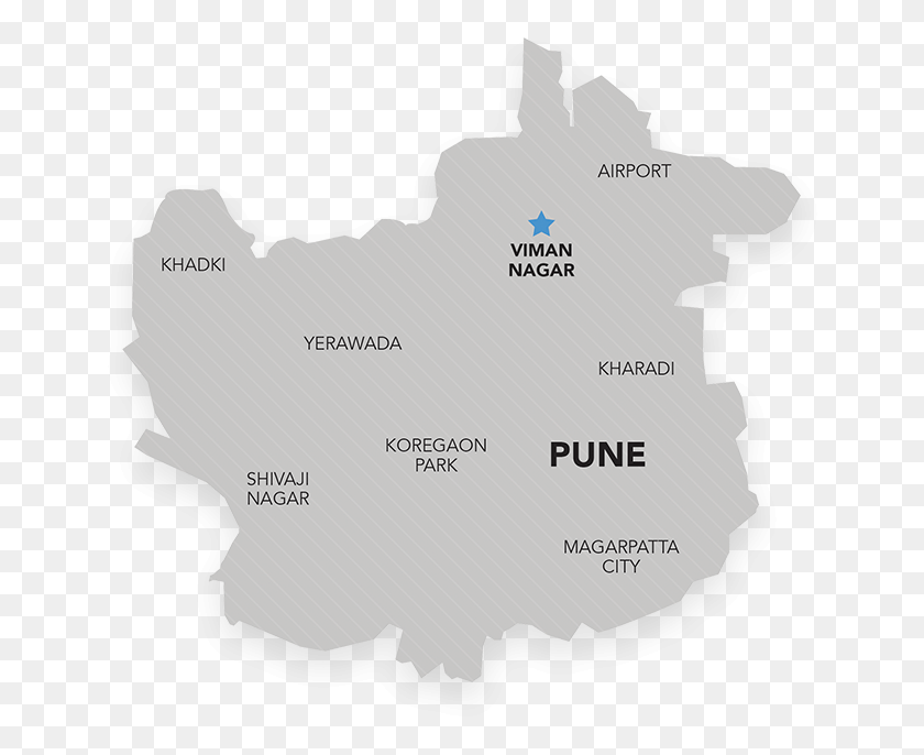 656x626 Pune City Outline Map, Diagram, Plot, Atlas HD PNG Download