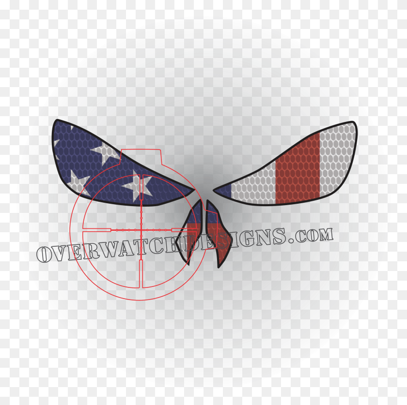 2150x2142 Punisher Eyes American Flag Sticker Dragonfly, Sunglasses, Accessories, Accessory HD PNG Download