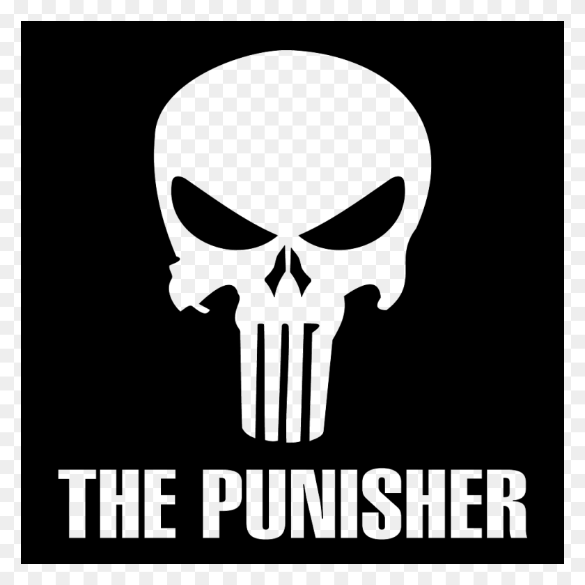 1001x1001 Descargar Png Punisher Logo Punisher Skull, Poster, Publicidad, Stencil Hd Png