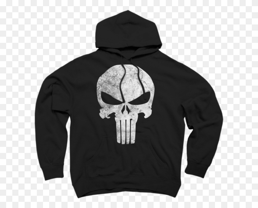 619x620 Punisher Skull Grunge My Hero Academia Hoodies, Clothing, Apparel, Hoodie HD PNG Download