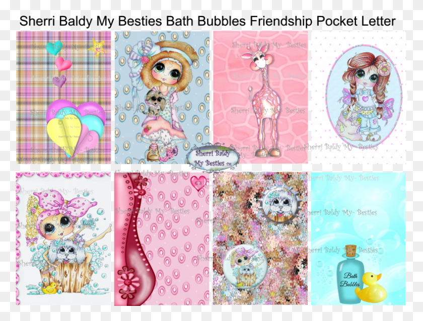 788x584 Puppy Bubble Bath Besties Paper Pocket Letter Instant Cartoon, Collage, Poster, Advertisement HD PNG Download